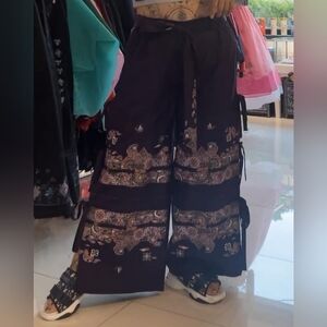 Hoya Seoul Slit Hanbok Pants, Purple Large